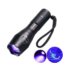 Torche à LED Ultra Violet haute puissance 365NM 395 Nm lampe de poche UV